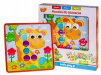 SMILY PLAY MOZAIKA GUZICZKOWA UKŁADANKA dla maluszka +18 m-cy