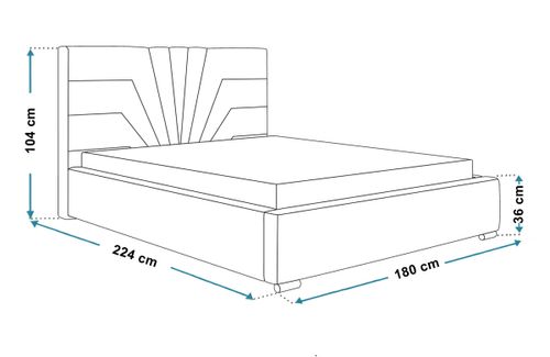 Łóżko tapicerowane 160x200 Royal 1 pojemnik stelaż na Arena.pl