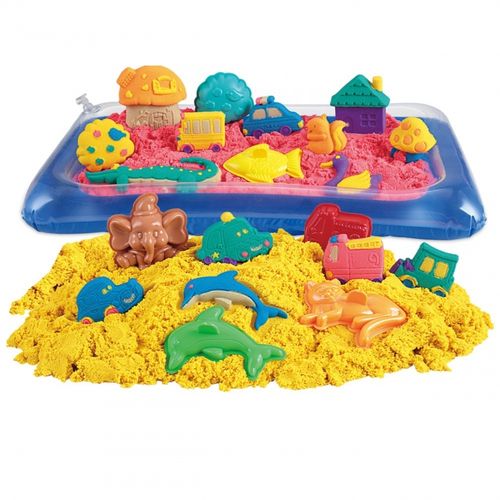 WOOPIE Piasek Kinetyczny 0,8 kg Zestaw w Koszyku z Foremkami + / na Arena.pl