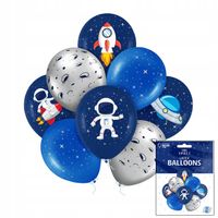 ZESTAW BALONÓW Z NADRUKIEM KOSMOS ASTRONAUTA DEKORACJA URODZINOWA