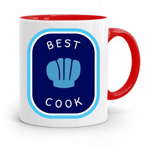 Kubek Czerwony Dla Kucharza Kucharki Best Cook Z Nadrukiem Ze Zdjęciem na Arena.pl