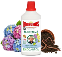 NAWÓZ EKOLOGICZNY BIOHUMUS ODŻYWKA DO HORTENSJI OGRODOWEJ BUKIETOWEJ PNĄCEJ