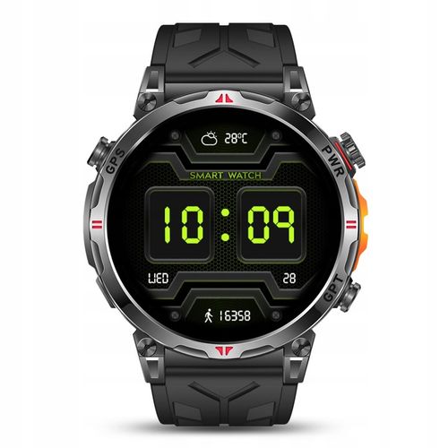 SMARTWATCH MĘSKI ZEGAREK CHAT GPT GPS ROZMOWY SPORT 650mAh 2 paski MENU POL na Arena.pl