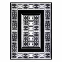 RUG/LU/MOSSE/GREEK/BLACK+CREAM/80x150