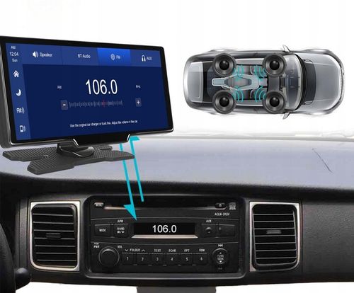 RADIO STACJA MULTIMEDIALNA MONITOR ANDROID AUTO APPLE CARPLAY 2 KAMERY na Arena.pl