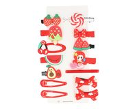 Komplet spinek dziecięcych czerwone 14 sztuk