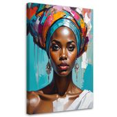 Obraz na płótnie, Kolorowy portret kobiety 20x30
