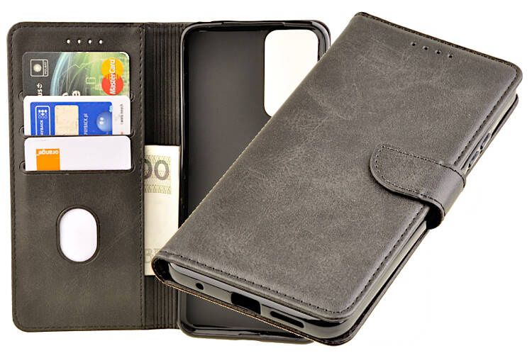 Etui portfel Wallet do Xiaomi Redmi Note 12s czarny zdjęcie 1