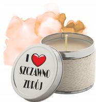 Pamiątkowe świeczki zapachowe NADRUK z nazwą miasta I LOVE SZCZAWNO ZDRÓJ