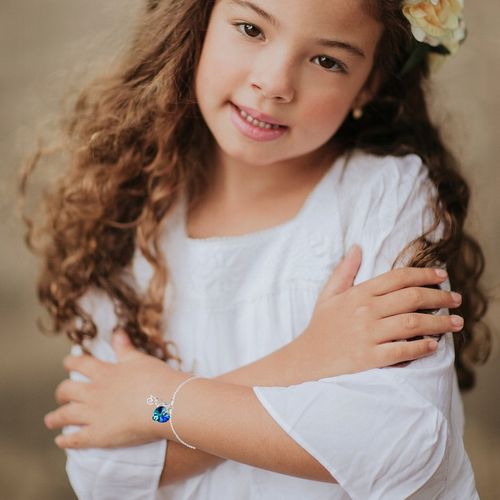 Srebrna Bransoletka dla Dziewczynki Kotek Kot Serce Srebro 925 na Arena.pl