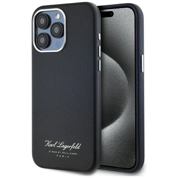 Etui Karl Lagerfeld do iPhone 15 Pro, Czarny zdjęcie 1