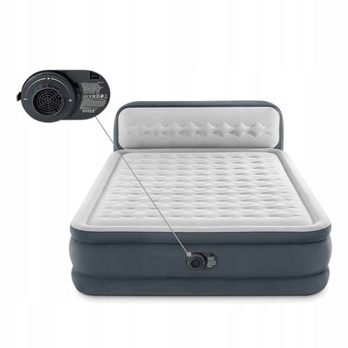 Materac Dmuchany Dwuosobowy Łóżko Pompka 230V Intex + Poduszka MODEL 2024 na Arena.pl
