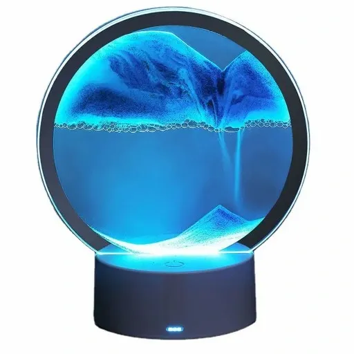 SZKŁO 3D MALOWANIE PIASKIEM KLEPSYDRA OBRÓT O 360° ŚCIEMNIANIE DOTYKOWE zdjęcie 6