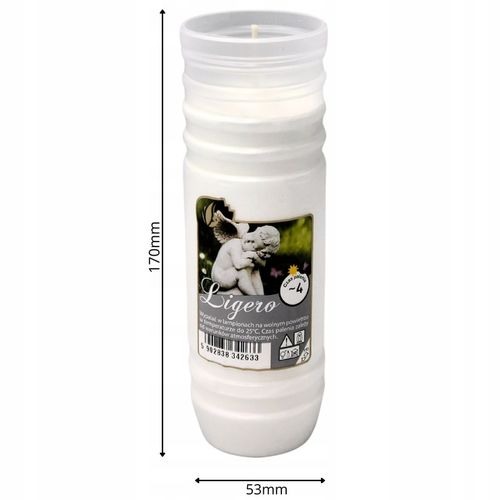 Wkłady do Zniczy Rewelacyjne na Upały Parafinowe 4 dni x20 Czyste Wypalanie na Arena.pl