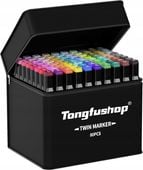 Tongfushop Zestaw szybkoschnących markerów alkoholowych 80 sztuk dwustronne