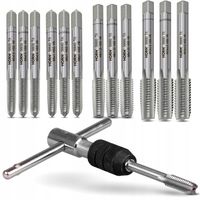 GWINTOWNIK GWINTOWNIKI M5 M6 M8 M10 UCHWYT ZESTAW GWINTOWNIKÓW KOMPLET 13el