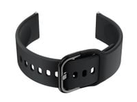 Pasek gumowy do smartwatch 20mm - czarny/czarny