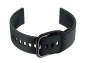 Pasek gumowy do smartwatch 20mm - czarny/czarny
