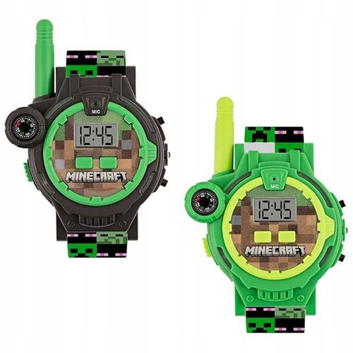 MINECRAFT Creeper Zestaw zegarków z funkcją walkie-talkie, KRÓTKOFALÓWKA na Arena.pl