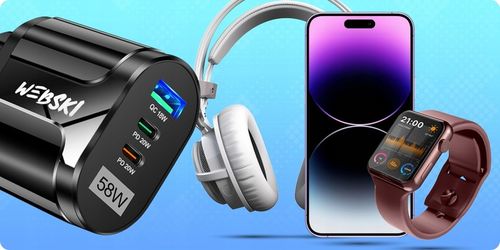 SIECIOWA ŁADOWARKA 3 PORTY USB 58W 2xUSB-C PD 20W +USB QuickCharge 3.0 18W na Arena.pl