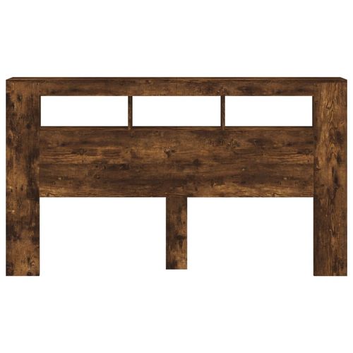 Wezgłowie łóżka z LED, przydymiony dąb, 180x18,5x103,5 cm na Arena.pl