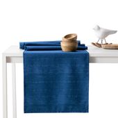 Zestaw obrus + bieżnik plamoodporny VESTA 115x200+35x200 indygo AmeliaHome