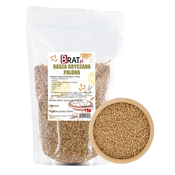 WYSOKIEJ JAKOŚCI Kasza Gryczana PALONA 1kg ŹRÓDŁO BIAŁKA zdjęcie 1