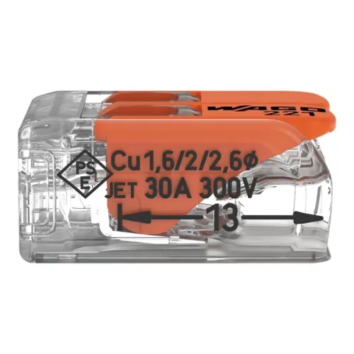 Wago złączka uniwersalna Compact do przewodów jednodrutowych wielodrutowych 2x 0,5 - 6 mm2 221-612 50 szt na Arena.pl