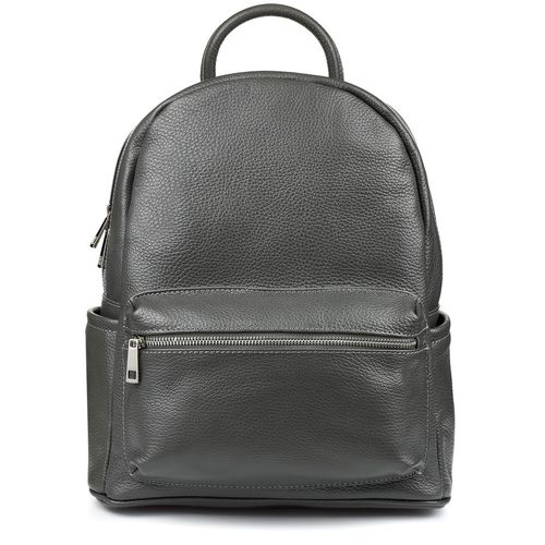 Skórzany plecak A4 duży pojemny do szkoły Włoski kremowy P16 na Arena.pl