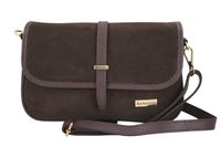 Zamszowa torebka damska Barberinis - Brązowa ciemna