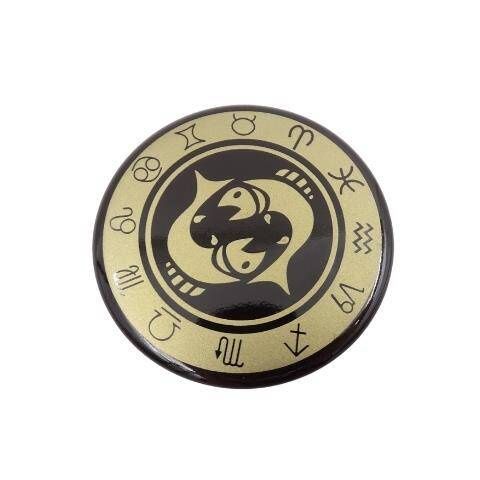 Ryby - znak zodiaku - magnes. Śr. 6cm; metal emaliowany na Arena.pl