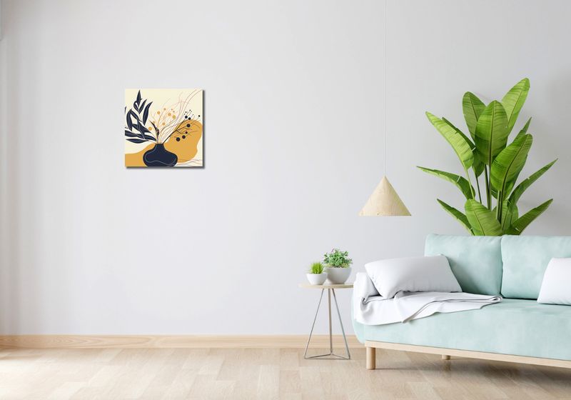 Obraz 40x40cm Spokój Ciemnych Liści zdjęcie 2