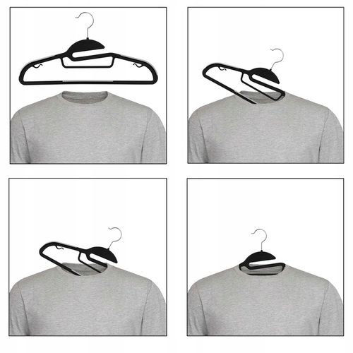 WIESZAK LOFTOWY NA UBRANIA ODZIEŻ WIESZAKI ANTYPOŚLIZGOWE CZARNE MOCNE na Arena.pl