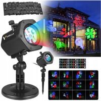 PROJEKTOR OGRODOWY LASEROWY ŚWIĄTECZNY REFLEKTOR NA DOM 12 KART 48 WZORÓW