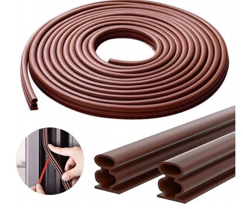 Uszczelka do drzwi okien samoprzylepna brązowa 6m na Arena.pl