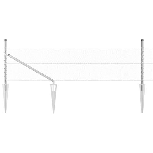 Ogrodzenie z słupkami Srebrny 0.4 x 100 m Stal pokryta PCV na Arena.pl