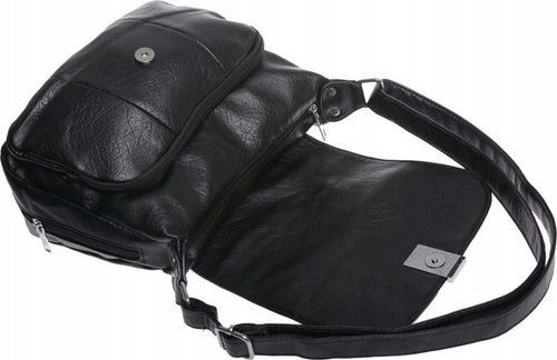 ŚREDNIA TOREBKA DAMSKA LISTONOSZKA Z KLAPKĄ czarny na Arena.pl