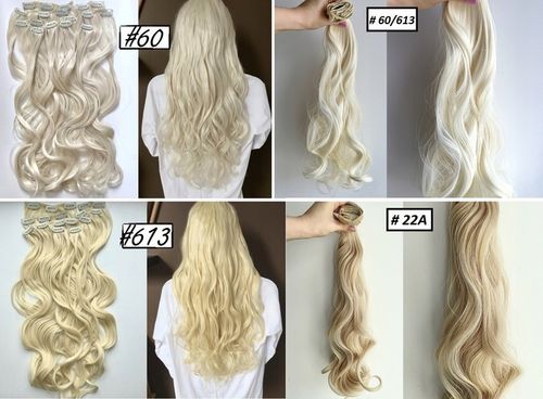 DOCZEPIANE WŁOSY ZESTAW Clip in Fale 7 PASM 160g na Arena.pl