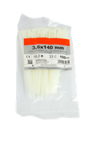 Opaska zaciskowa 3,6x140 [mm] a'100 BIAŁA