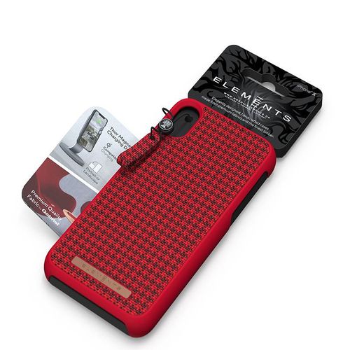 Materiałowe etui iPhone Xs Max (Red) na Arena.pl