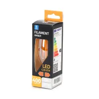 Żarówka LED Filament Bursztynowa C35 E14 4W 2200K 400lm Aigostar do przytulnego klimatu