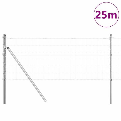 Ogrodzenie z słupkami Srebrny 0.6 x 25 m Stal na Arena.pl