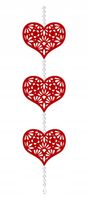 Girlanda zawieszka SERCE Ozdoba ażur WALENTYNKI
