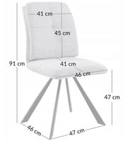 Krzesło tapicerowane Selena szenil beżowe obrotowe do kuchni jadalni