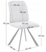 Krzesło tapicerowane Selena szenil beżowe obrotowe do kuchni jadalni