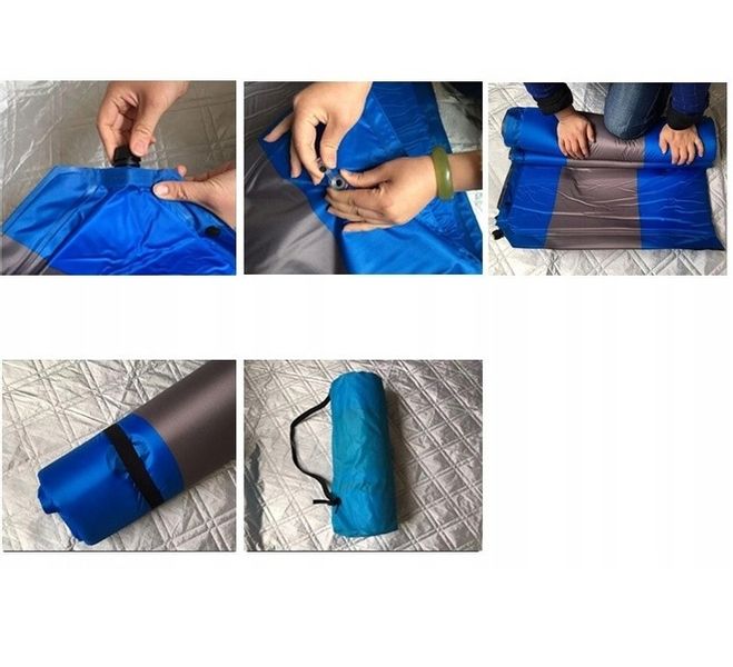 MATA SAMOPOMPUJĄCA Z PODUSZKĄ MATERAC karimata kempingowa POD NAMIOT BIWAK zdjęcie 14