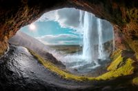 Fototapeta Wodospad Jaskinia Flizelina 405x270