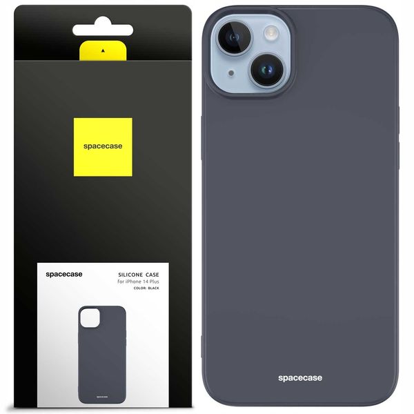 Spacecase Silicone Case Iphone 14 Plus Black zdjęcie 1