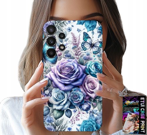 ETUI DO SAMSUNG GALAXY A32 4G - KWIECISTE WZORY RÓŻEKWIATKI CASE + SZKŁO na Arena.pl