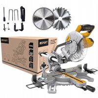 Piła ukośnica pilarka z posuwem i laserem 1500W + 2 x tarcza 210mm SMART365